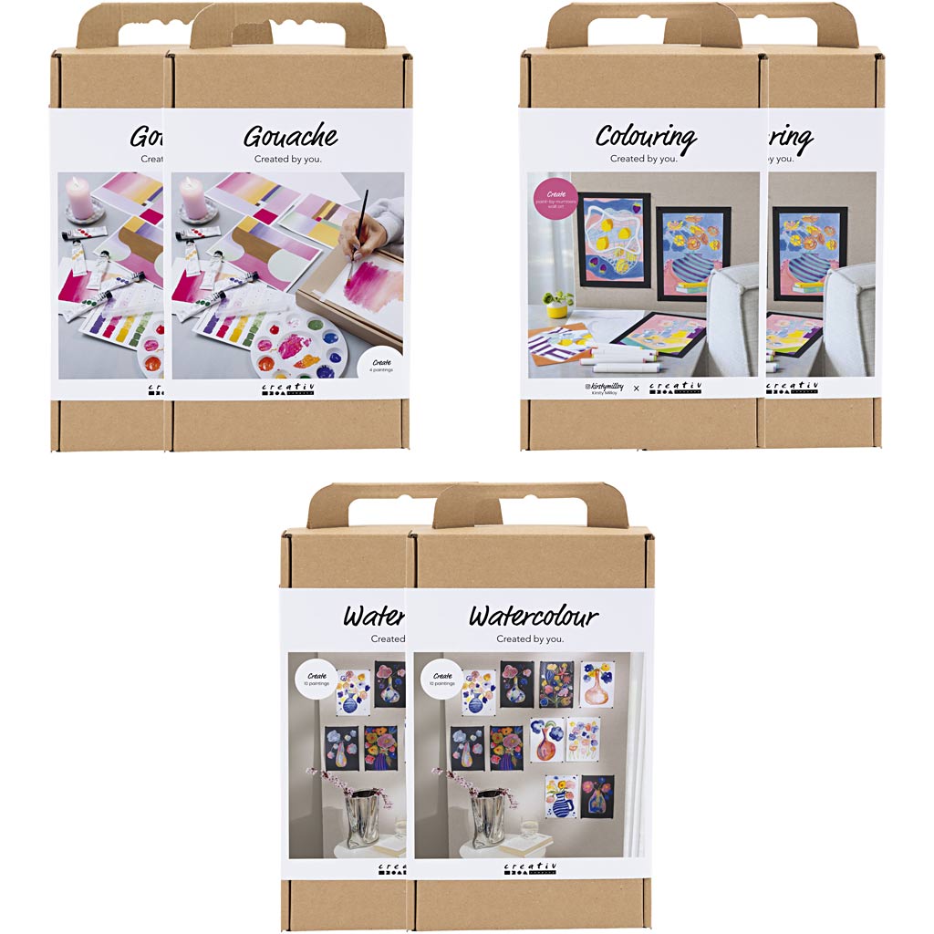 Einführungspaket der Firma Creativ, Kunst- und Malprodukte, 6 Box 1 Box