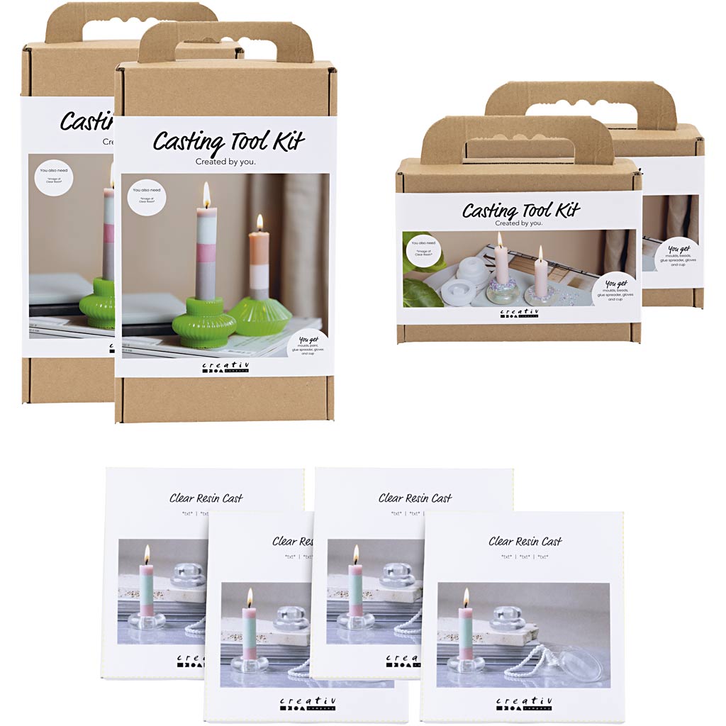Creativ Company Einführungspaket, transparenter Bioharzguss, 8 Box 1 Box