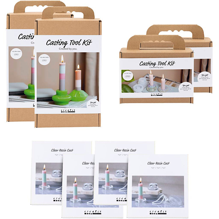 Creativ Company Einführungspaket, transparenter Bioharzguss, 8 Box 1 Box