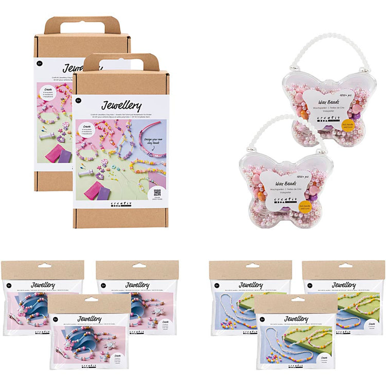 Kennenlernpaket der Firma Creativ, Schmuck für Kinder, 10er Box 1 Box