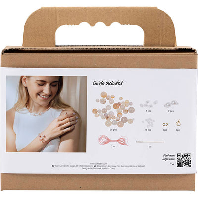 Creativ Company Mini-Hobby-Set Schmuck, Halsketten und Armband, rosa, 1 Box