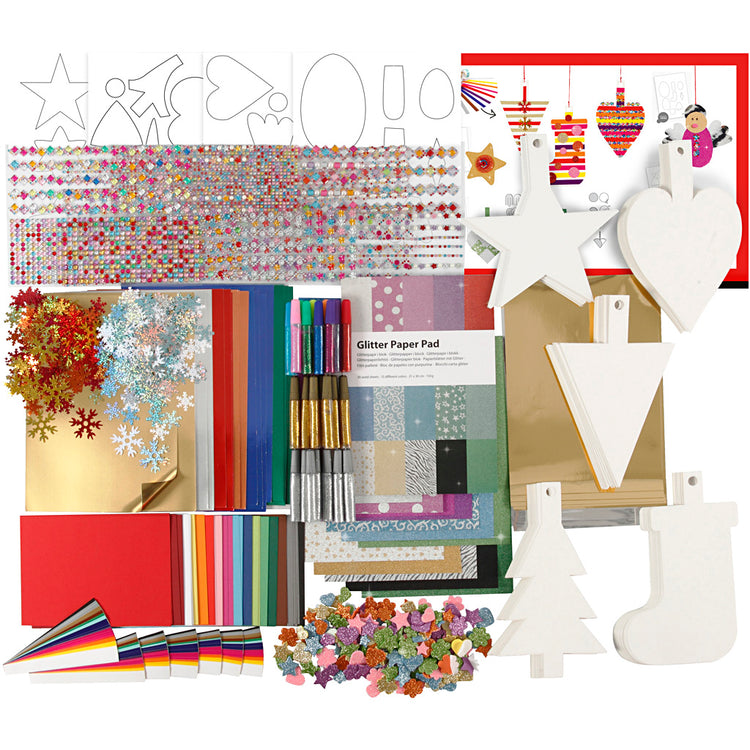 Creativ Company Weihnachtsdekorationsset, verschiedene Farben, 1 Set