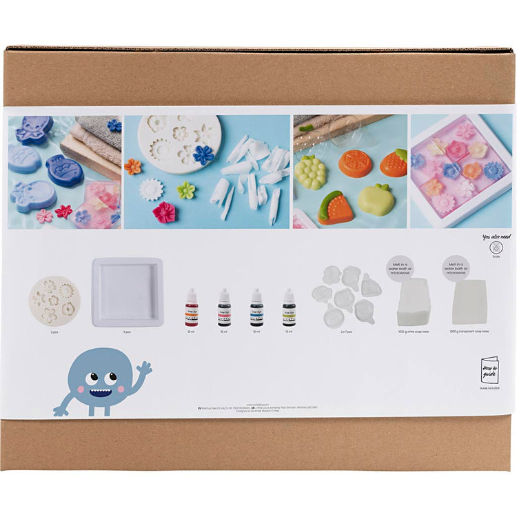 Creativ Company Seifenherstellungs-Gruppenset, 2 Löcher, blau, grün, orange, rosa, 1 Box