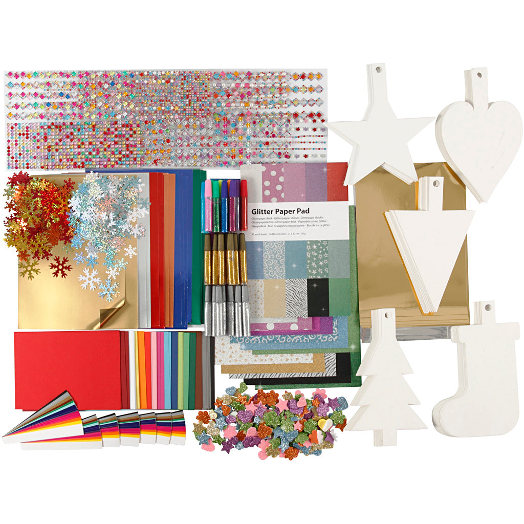 Creativ Company Weihnachtsdekorationsset, verschiedene Farben, 1 Set