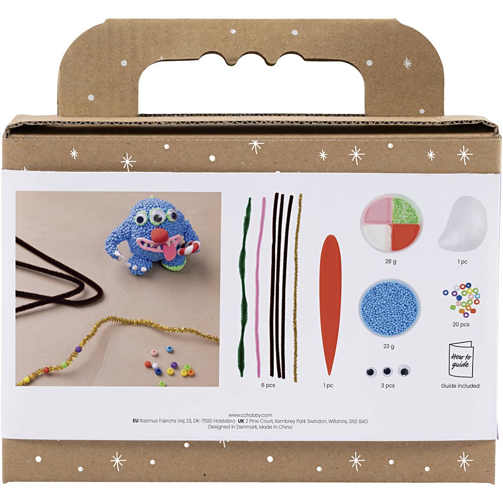 Creativ Company Mini-Hobbyset Bildhauerei, Rentiermonster, verschiedene Farben, 1 Box