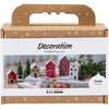 Creativ Company Mini-Hobby-Set Dekoration, Häuser, Weihnachtsfarbe, 1 Box