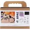 Creativ Company Mini-Hobby-Set Horrorkostüme, Stirnbänder, Haarspangen und Haarbänder, Schwarz, Flieder, Lila, 1 Box