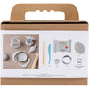 Creativ Company Mini-Hobbyset Modellieren, Kerzenständer mit Muscheln, gebrochenes Weiß, 1 Box