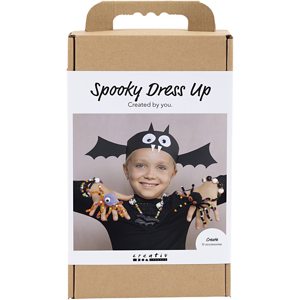 Creativ Company Hobby-Set, gruselige Accessoires, Kostüme und Schmuck, Halloween-Farben, 1 Box