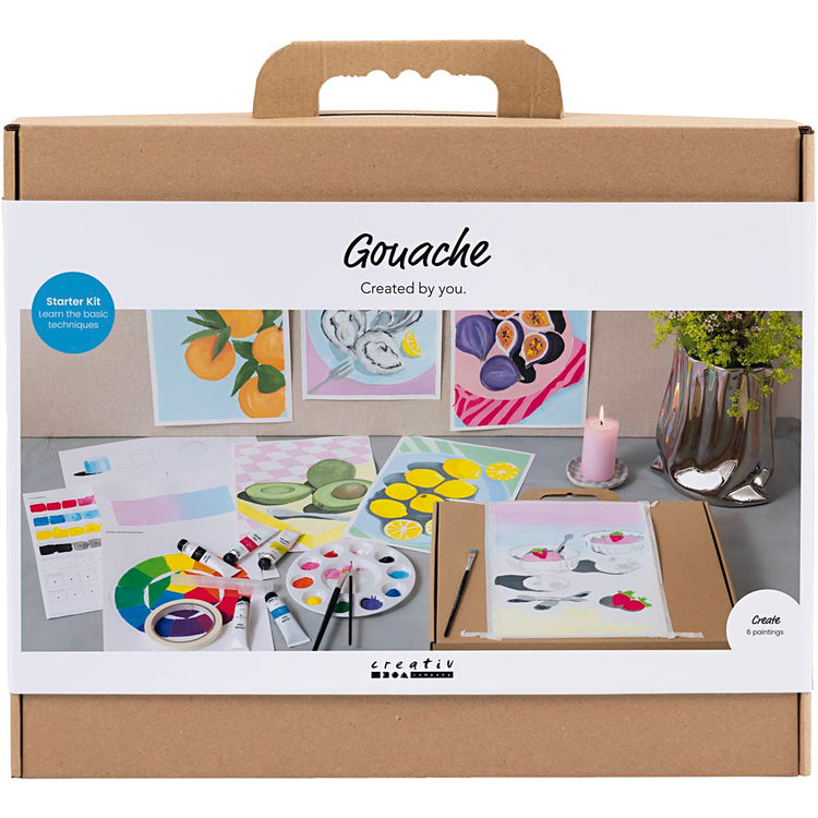Creativ Company Starter-Hobby-Set Gouache, Gemälde, verschiedene Farben, 1 Box