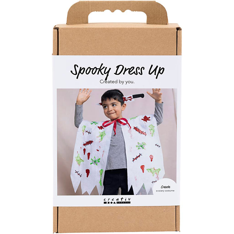 Creativ Company Hobby-Set Gruselkostüme, Umhang und Stirnband, verschiedene Farben, 1 Box