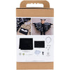 Creativ Company Hobby-Set Gruselkostüme, Fledermausumhang und Stirnband, schwarz, schwarzer Glitzer, 1 Box