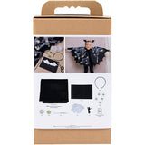 Creativ Company Hobby-Set Gruselkostüme, Fledermausumhang und Stirnband, schwarz, schwarzer Glitzer, 1 Box - afbeelding 2
