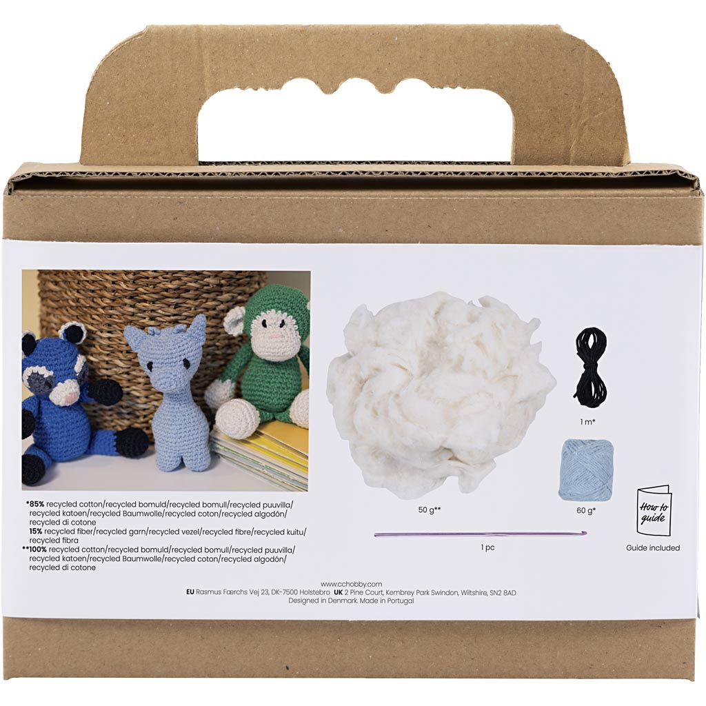 Creativ Company Hobby-Set Amigurumi, Giraffe, hellblau, 1 Box