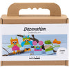 Creativ Company Mini-Hobby-Set Dekoration, Mäuse und Eulen, verschiedene Farben, 1 Box