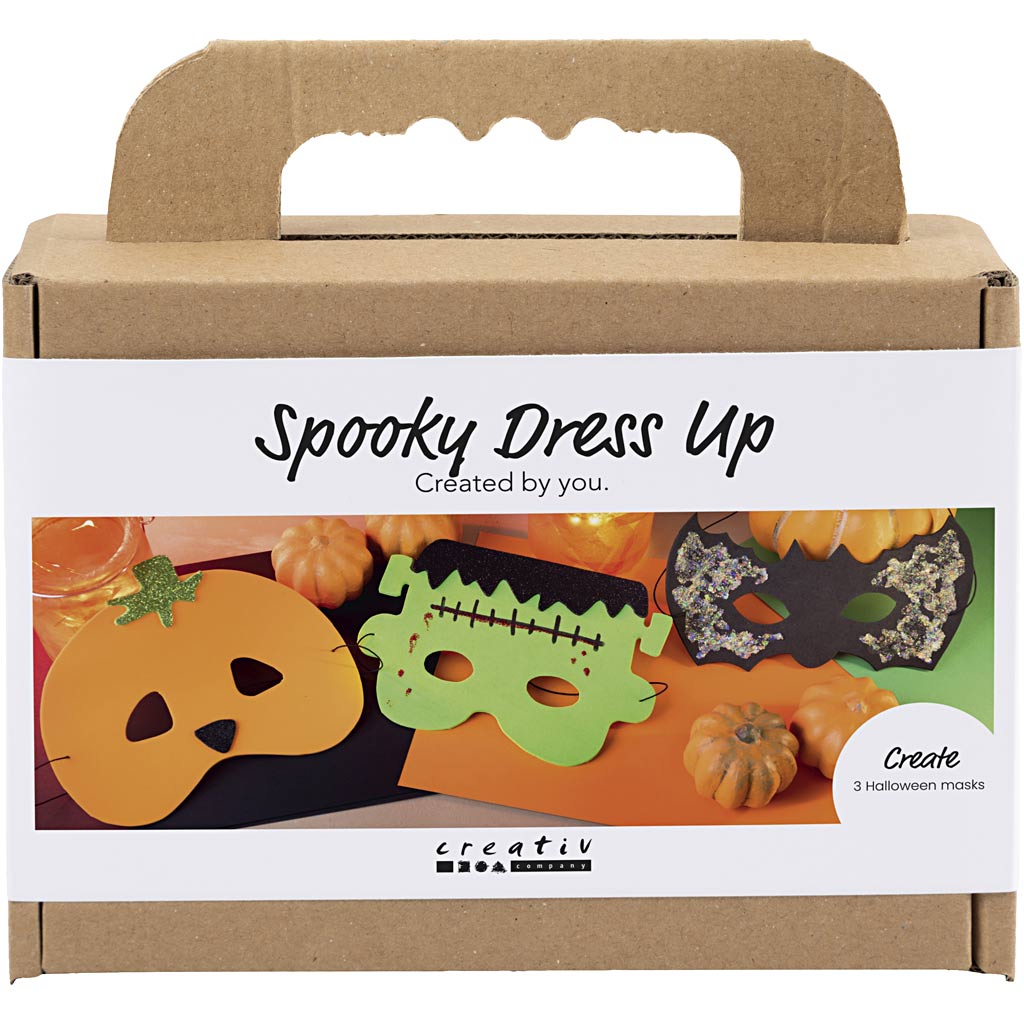 Creativ Company Mini-Hobby-Set, Horrorkostüme, Masken, Halloween-Farben, 1 Box