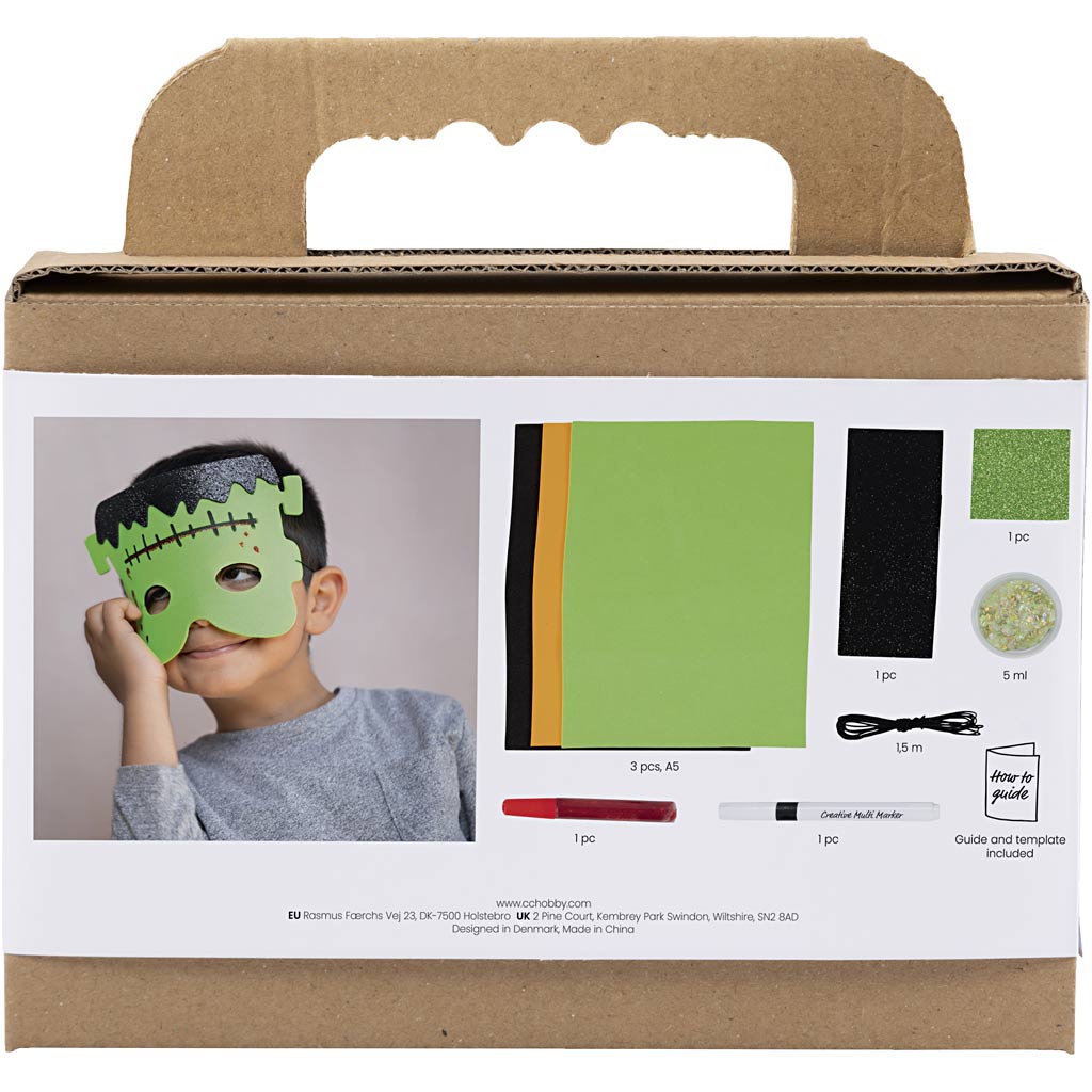 Creativ Company Mini-Hobby-Set, Horrorkostüme, Masken, Halloween-Farben, 1 Box