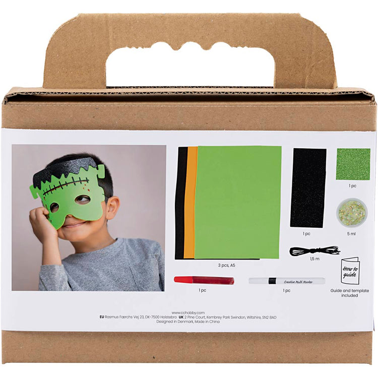 Creativ Company Mini-Hobby-Set, Horrorkostüme, Masken, Halloween-Farben, 1 Box