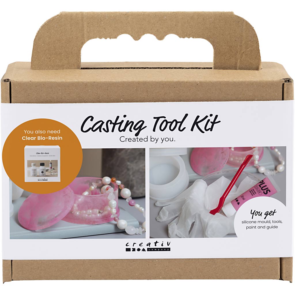 Creativ Company Gusswerkzeug-Set, transparenter Glanz, transparente Farben, 1 Box
