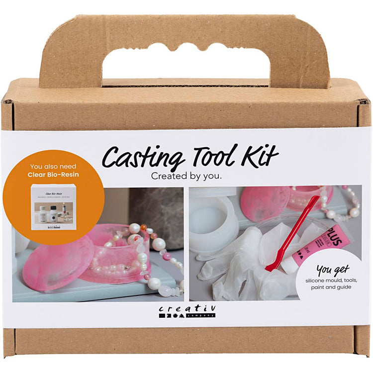 Creativ Company Gusswerkzeug-Set, transparenter Glanz, transparente Farben, 1 Box