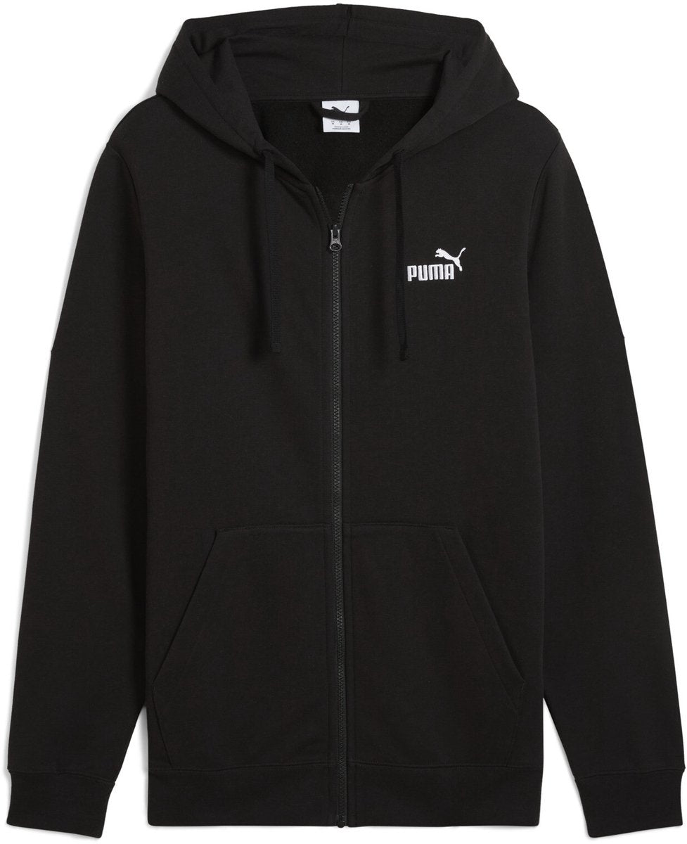 Puma ess Nr. 1 Logo Full-Zip Hoodie FL Herrenpullover – Schwarz