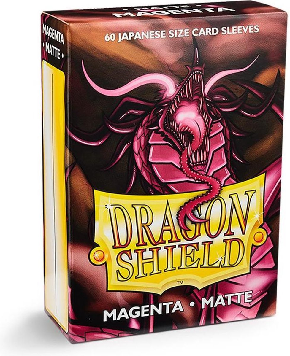 Drachenschild-Kartenhüllen: japanisches mattes Magenta (59 x 86 mm) – 60 Stück