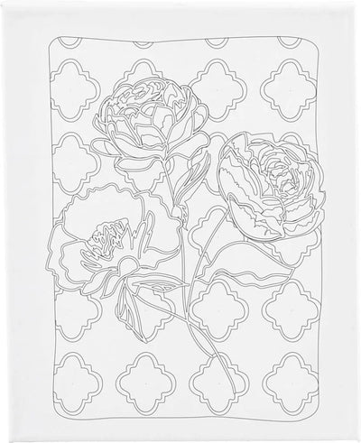 Creativ Company Malleinwand mit Druck, Rosen, D: 1,6 cm, Größe 24x30 cm, 360 g, 1 Stück