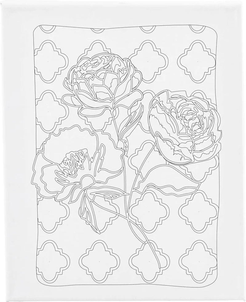 Creativ Company Malleinwand mit Druck, Rosen, D: 1,6 cm, Größe 24x30 cm, 360 g, 1 Stück