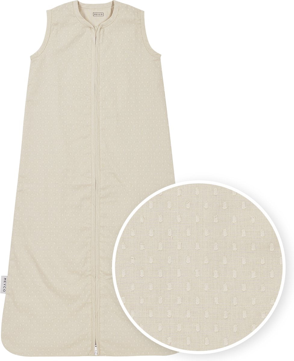 Meyco Baby Plume Baby-Sommerschlafsack – weicher Sand – 110 cm – 0,5 Tog