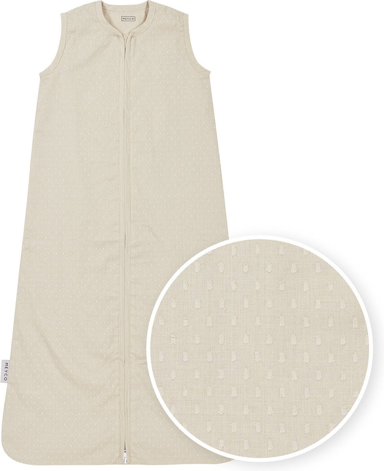 Meyco Baby Plume Baby-Sommerschlafsack – weicher Sand – 110 cm – 0,5 Tog
