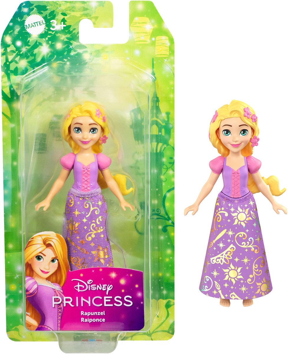Disney Princess Rapunzel Core kleine Puppe, kleine Puppe, Frau, 3 Jahre, Junge, Mädchen, 95,4 mm, 50 g