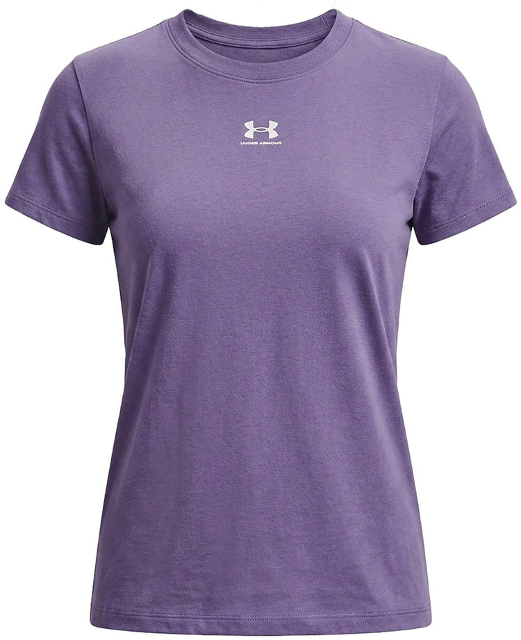 Under Armour UA Rival Core SS-PPL Damen-Sportshirt – Purple Luxury – Purple Luxury