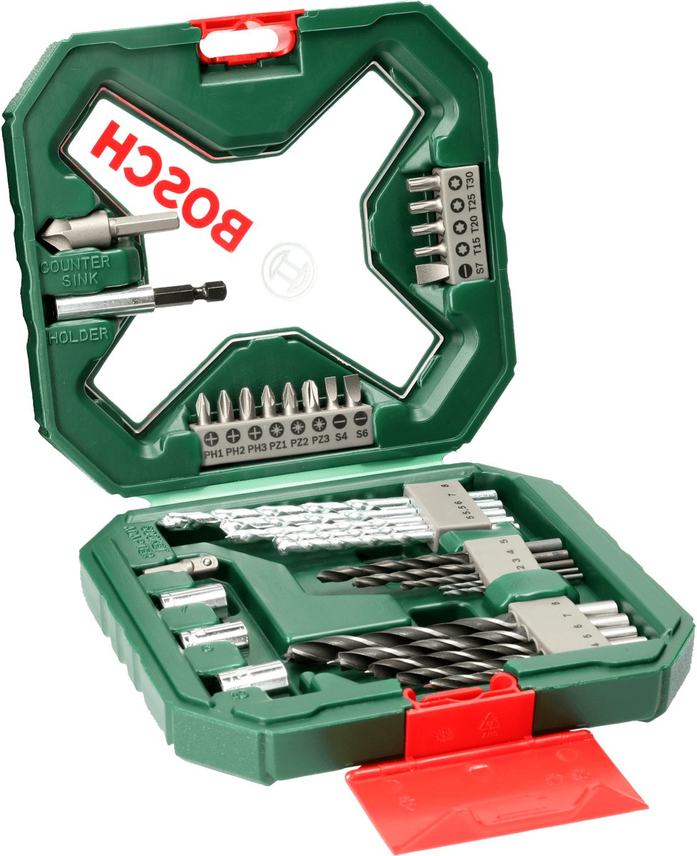 Bosch x-line Bohrer-Set – 34-teilig – für Holz, Metall und Stein