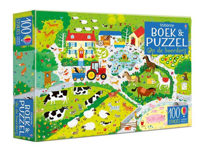 Buch und Puzzle auf der Farm