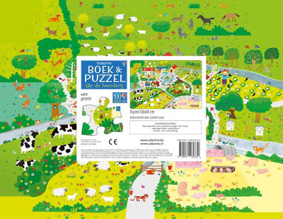 Buch und Puzzle auf der Farm