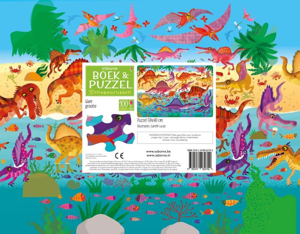 Dinosaurierbuch und Puzzle