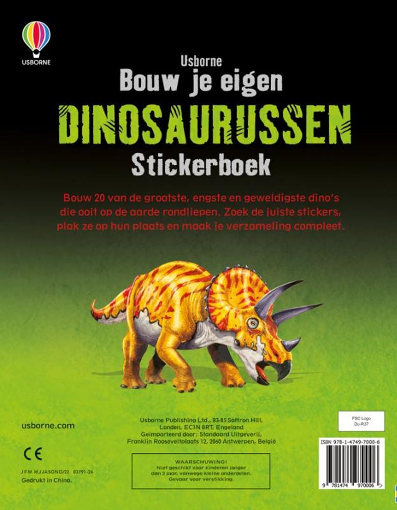 Bauen Sie Ihr eigenes Dinosaurier -Aufkleberbuch