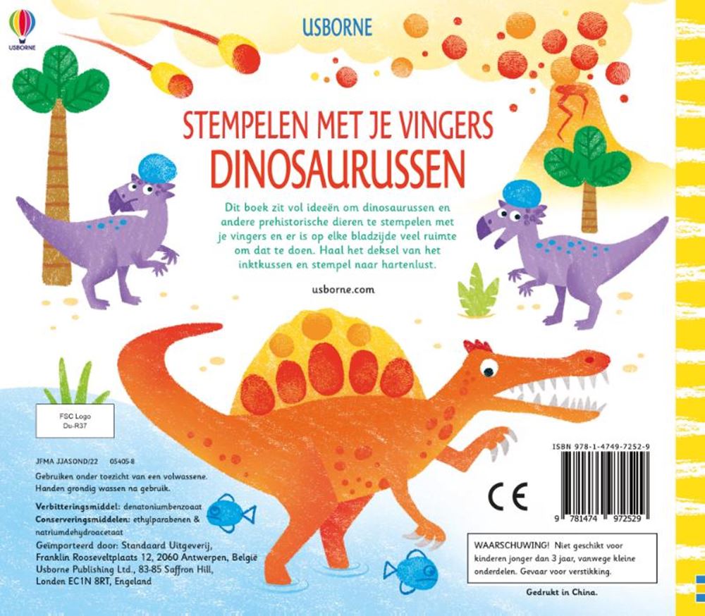 Mit den Fingern stempeln - Dinosaurier