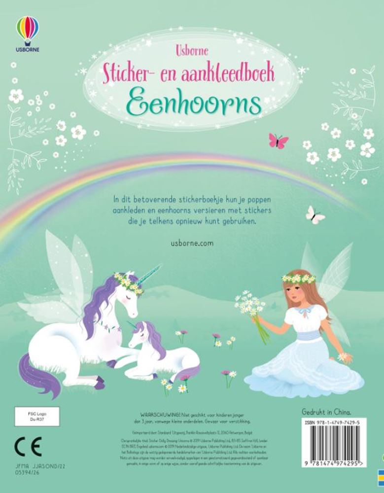 WPG Uitgevers Stickeren Dressing Book Unicorns