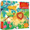 Buch mit 3 Rätseln, der Zoo. 3+