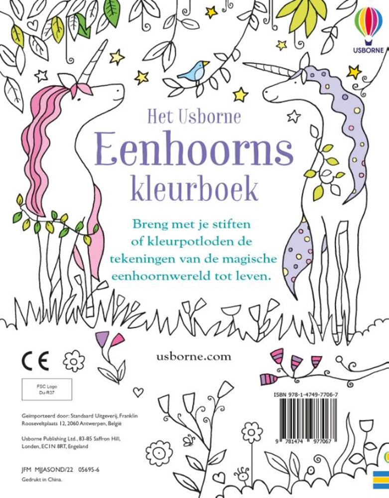 Central Book House Einhörner-Malbuch
