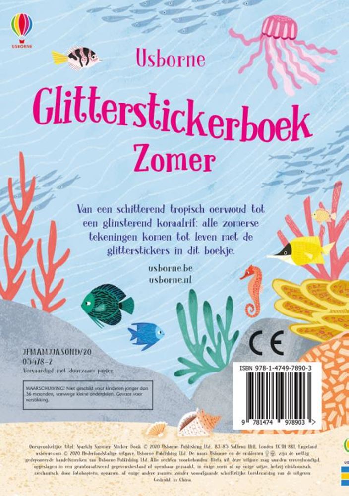 Glitzer-Stickerbuch Sommer. 3+