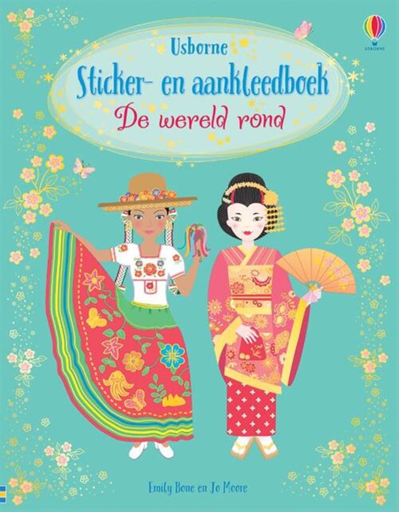 Aufkleber- und Anziehbuch rund um die Welt.