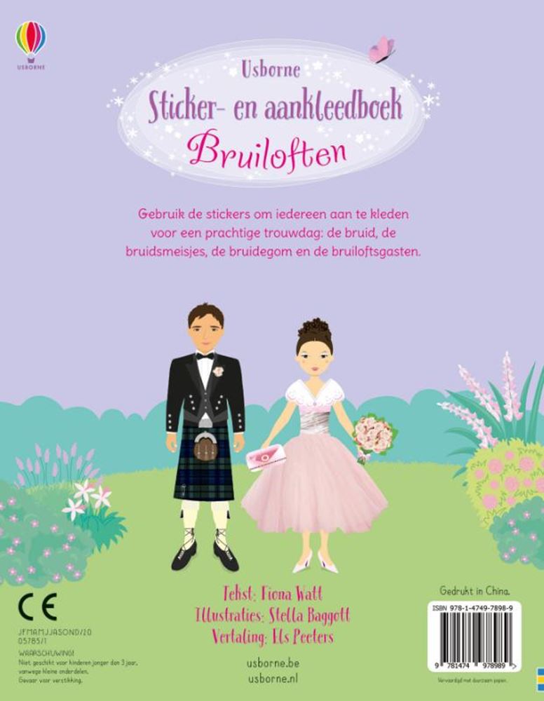 Aufkleber- und Anziehbuch für Hochzeiten. 4+