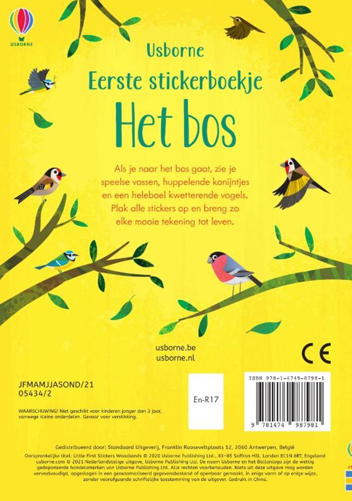 Erster Aufkleber -Broschüre Het Bos