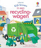 Schauen Sie in einen Recyclingwagen. 3+