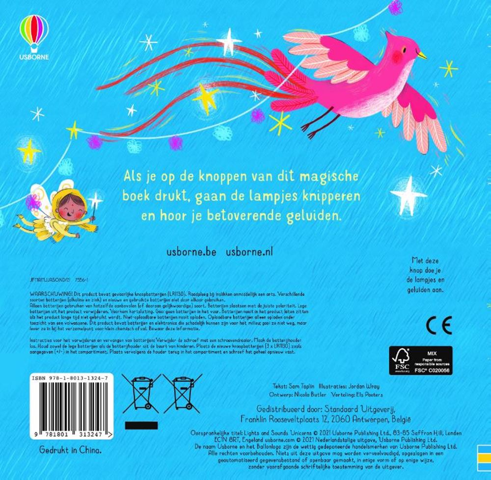 Lichter und Geräusche Einhörner. 1+