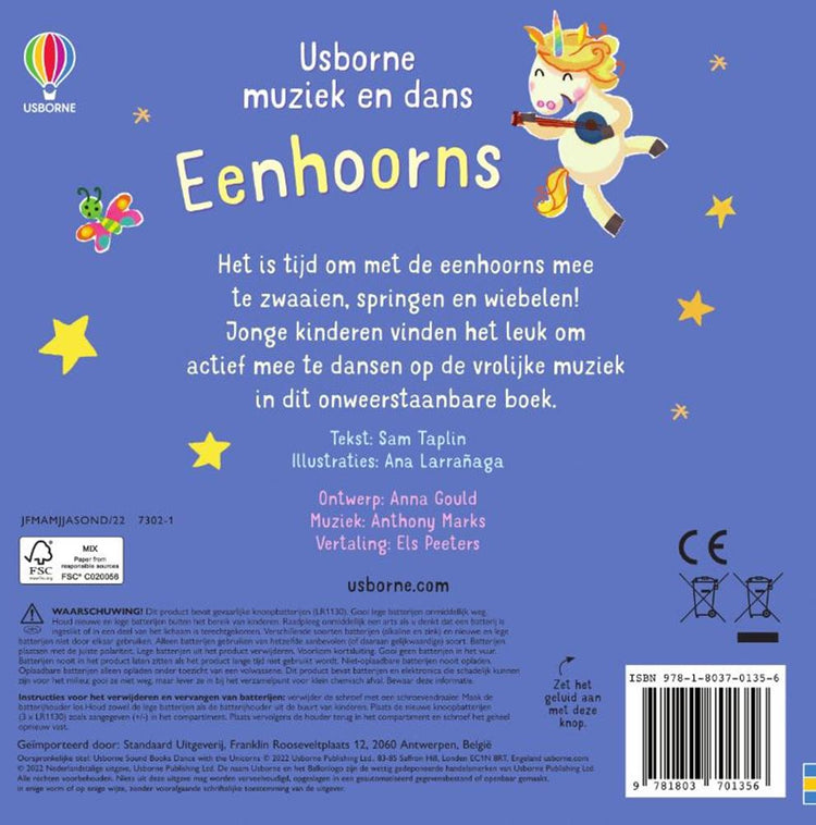 Usborne-Musik und Tanz, Einhörner. 4+