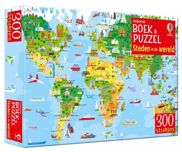 Buch mit Puzzle, Städte der Welt. 5+