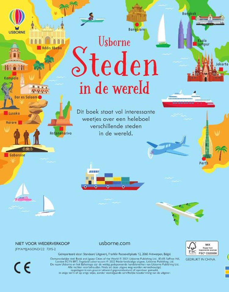 Buch mit Puzzle, Städte der Welt. 5+